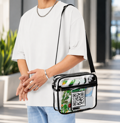 WEAR THE LINK - Large Clear Satchel Bag