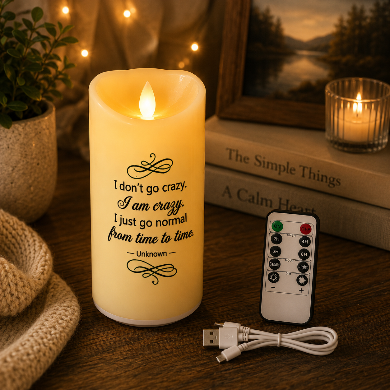 Flameless Led Candle w/Humorous Quotes