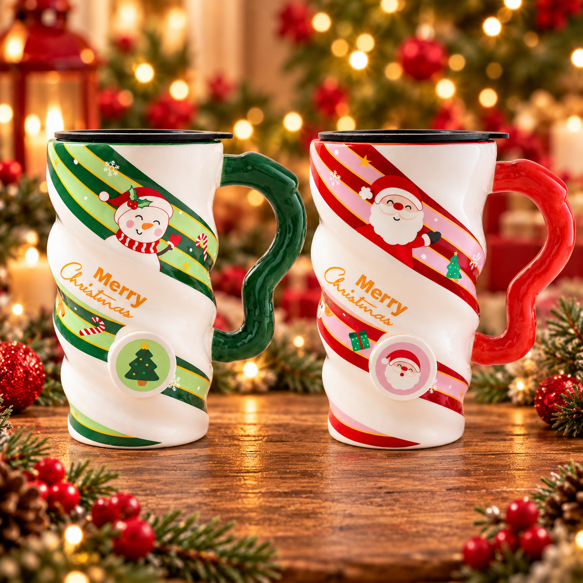 15oz Ceramic Christmas Mugs