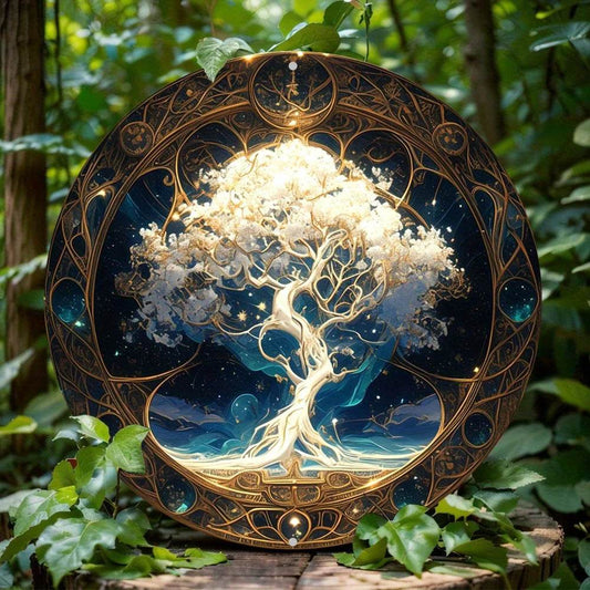 Tree of Life Mandala Vintage Metal Round Sign - Shop Jobie