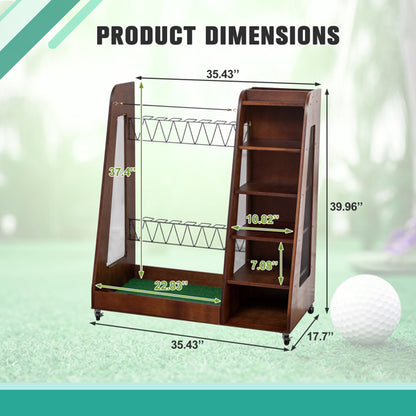 Brown 2-Golf Bag Organizer