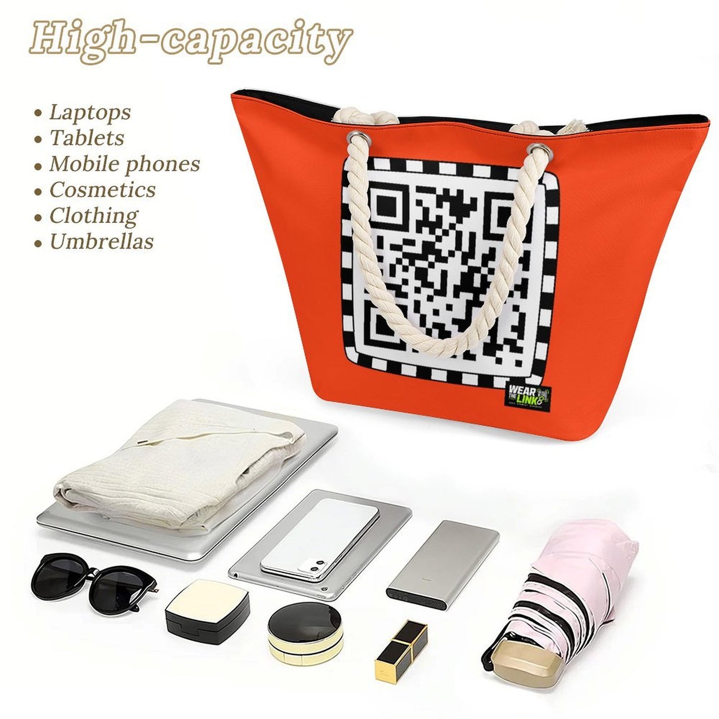 Wear The Link - Hemp Rope Tote Bag