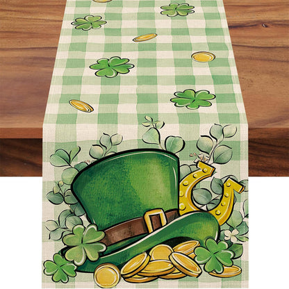 St Patrick Lucky Four-Leaf Clover Table Runners