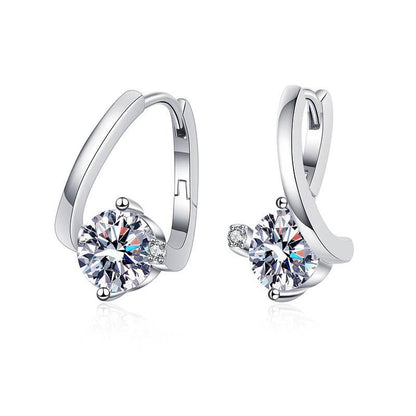 S925 Silver Moissanite Affordable Luxury Earrings - Shop Jobie