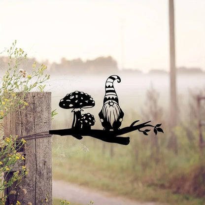 Silhouette Gnome Mushroom