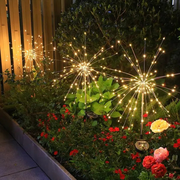 Outdoor Solar Fireworks Light Burst