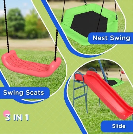All-in-One Kids Outdoor Swing Set