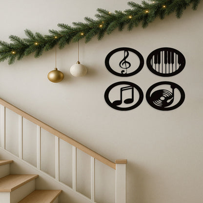 4pc Music Themed Wall Art Decor Set