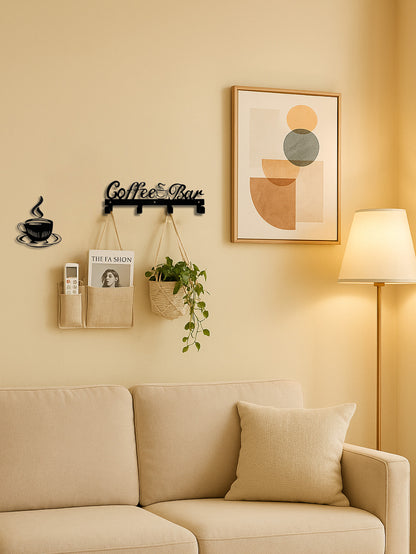 Silhouette - Coffee Bar Sign w/Hooks