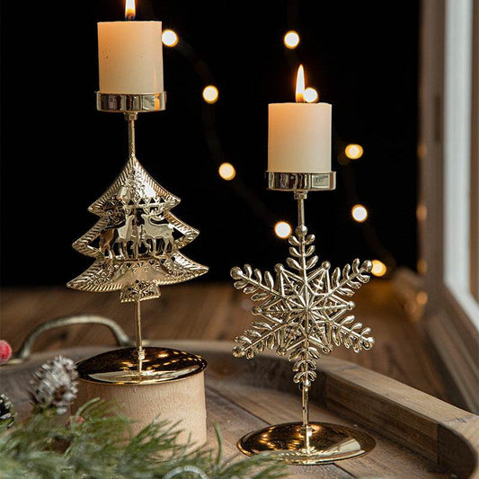 Christmas Golden Timeless Candle Holders - Shop Jobie