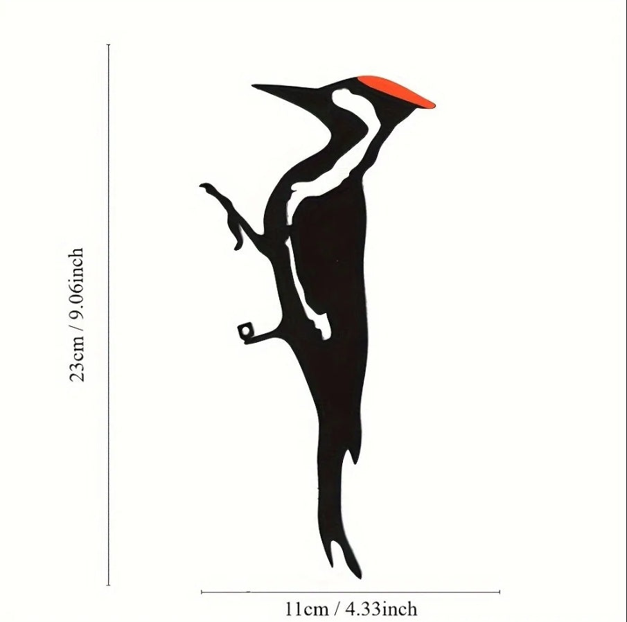 Silhouette - Metal Woodpecker Yard Art