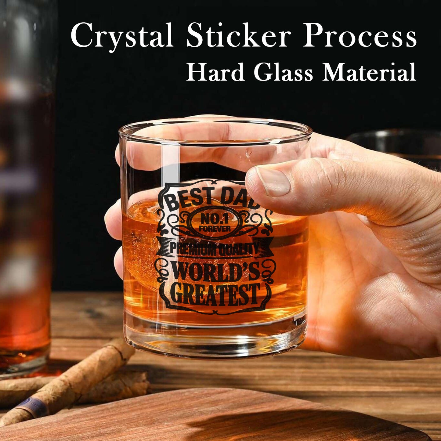 Best Dad Whiskey Glass