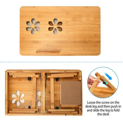 Bamboo Laptop Desk & Breakfast Bed Tray