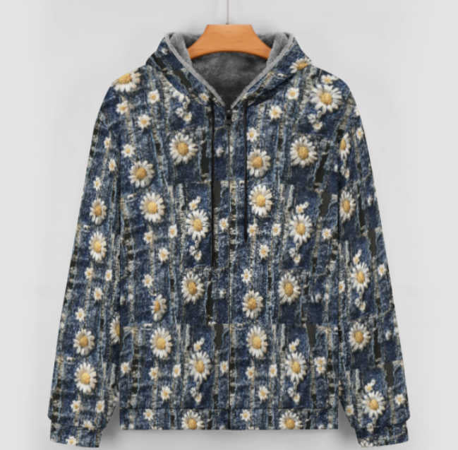 Double Layer Fleece Zippered Hoodies