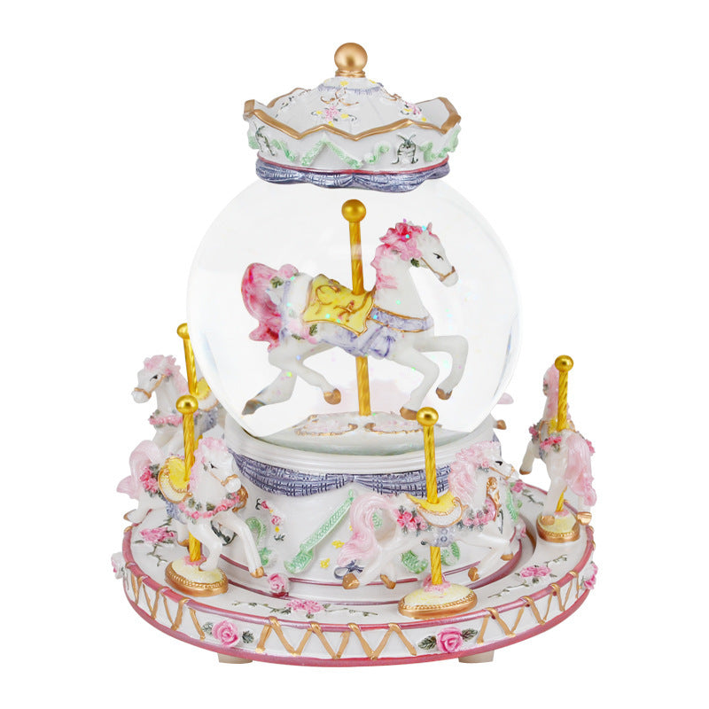 Carousel Crystal Music Box