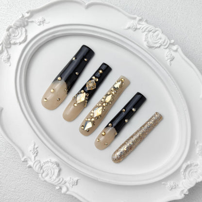 GGDDSHA Eclipse Elegance - Nail Art Press On Nails