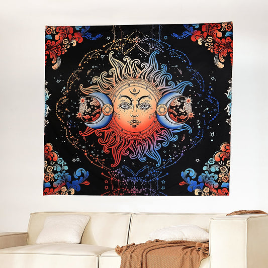 Sun & Moon Psychedelic Tapestry