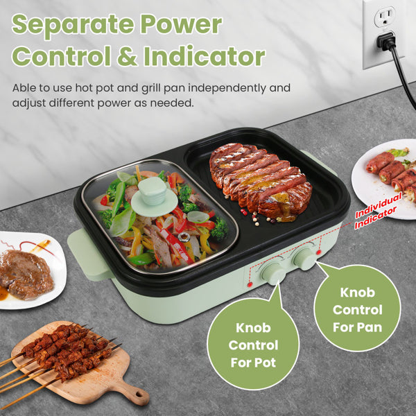 Life Skills - Food Prep: 2-in-1 Electric Hot Pot & Grill Combo