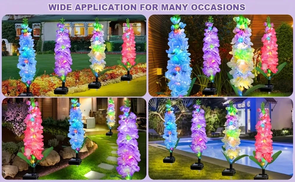 Hyacinth Flower Solar Color-Changing Garden Lights
