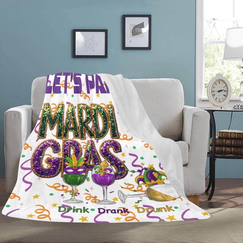 Cozie Hug Let's Party Mardi Gras Blanket - Shop Jobie