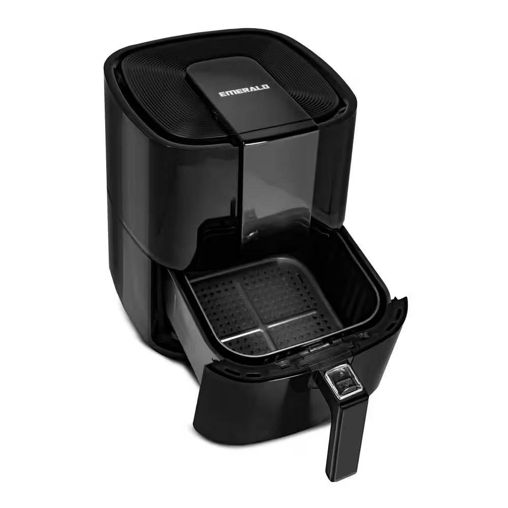 5.5 Qt. Black Digital Air Fryer with Slide Out Pan/Detachable Basket