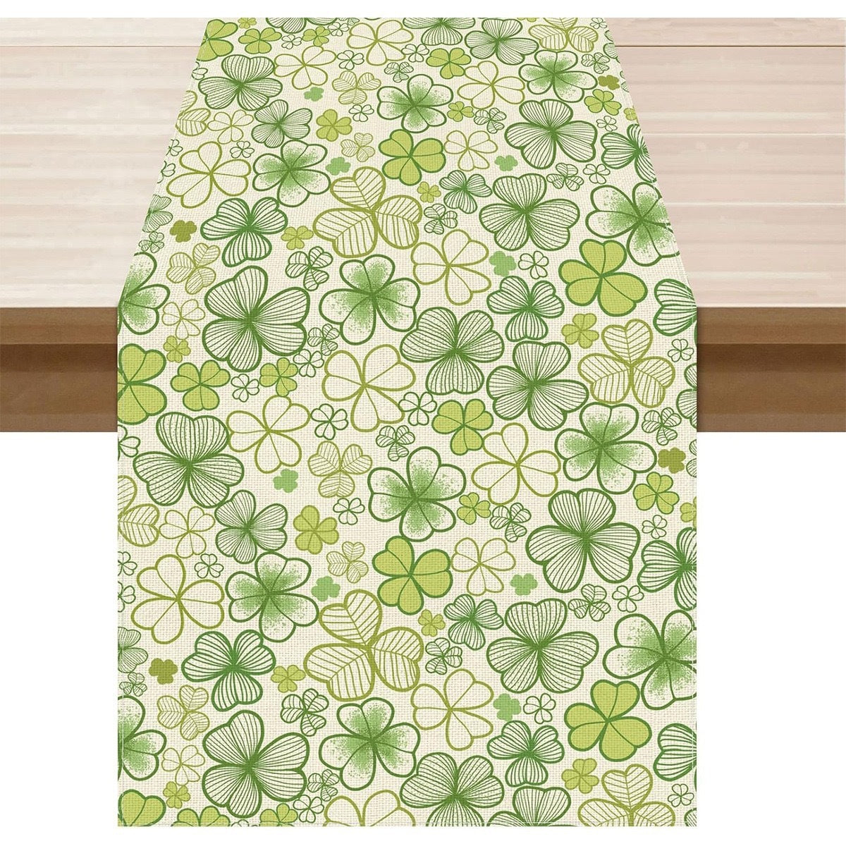 St Patrick Lucky Four-Leaf Clover Table Runners