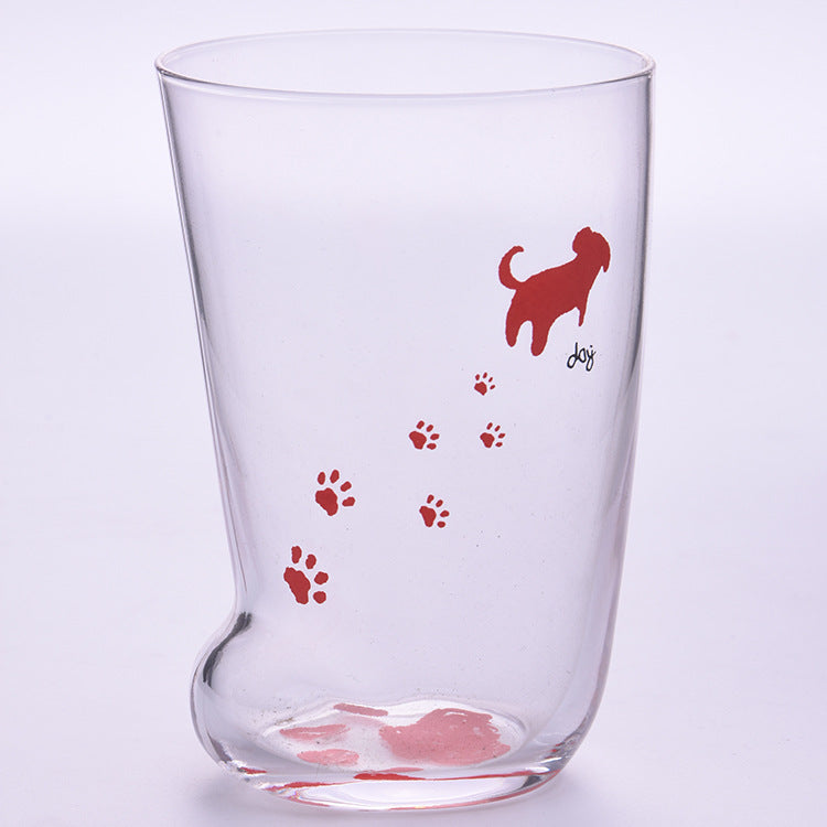 Glass Animal Feet Cup