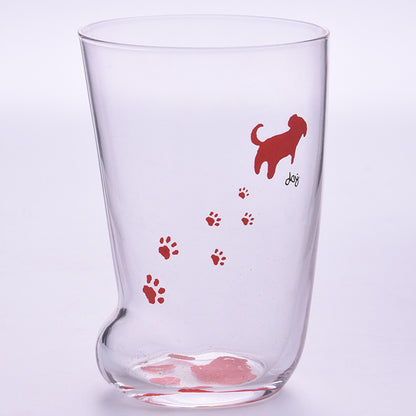 Glass Animal Feet Cup