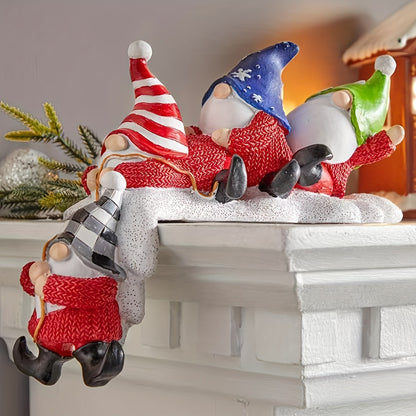 Santa Claus Gnome Mantel-Edge Decor