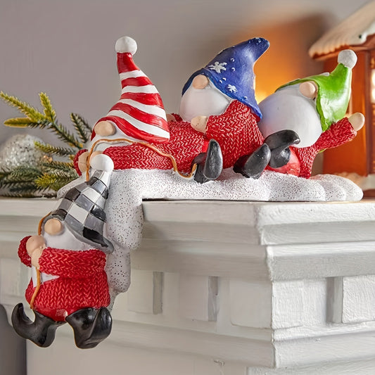 Santa Claus Gnome Mantel-Edge Decor