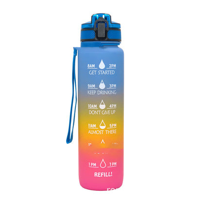 Frosted Gradient Sports Water Bottle