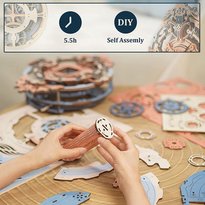 3D Wooden Puzzle DIY Kits -  Romantic Note Pendulum Wall Clock