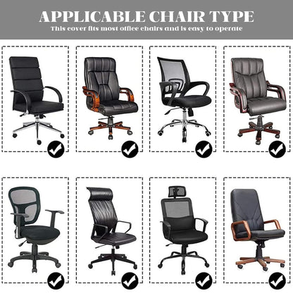 Blue Paisley Office Chair Cover