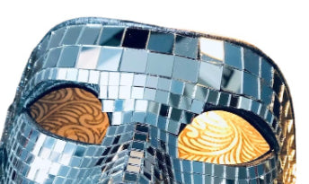 Mirror Tiled Disco Half-Mask