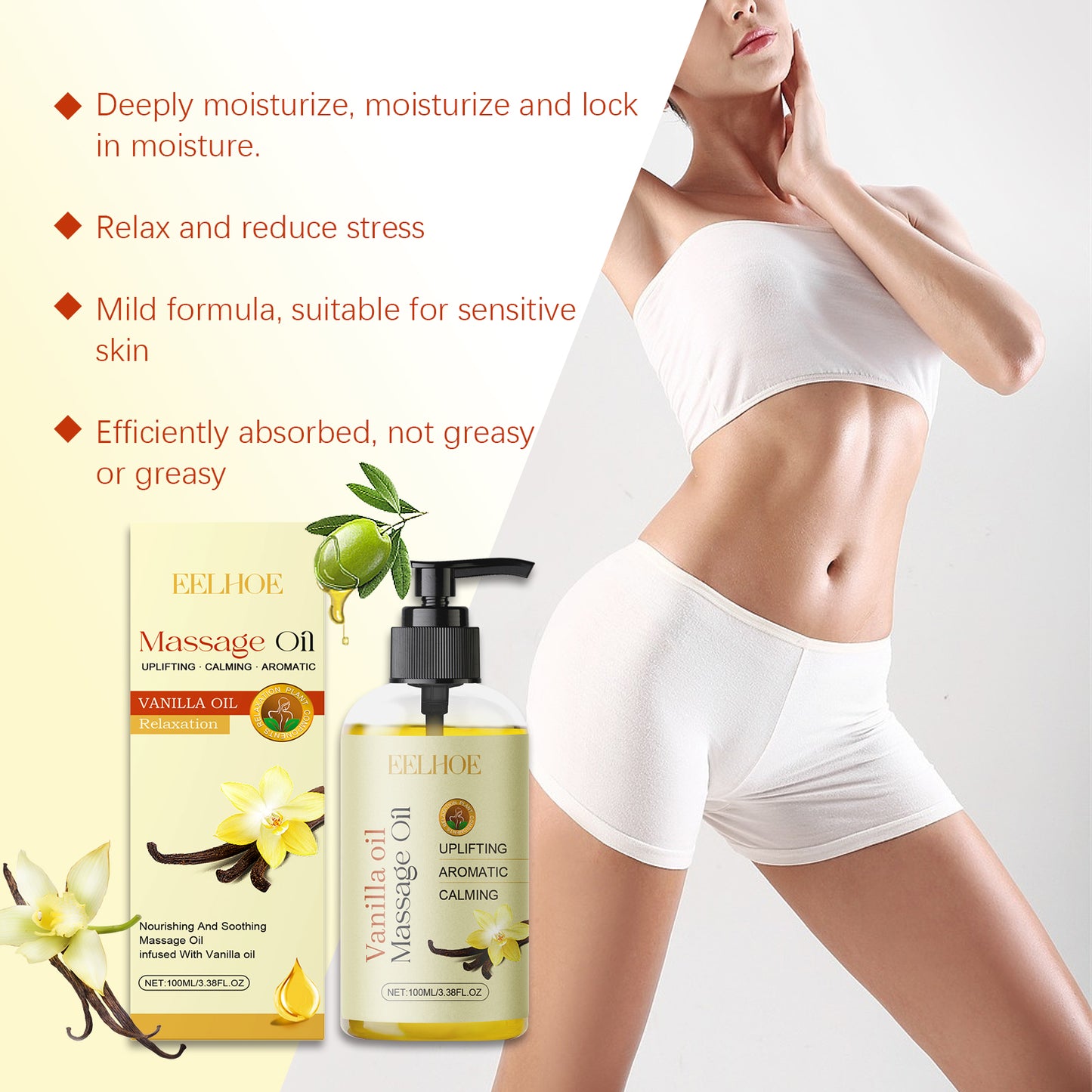 Luxurious EELHOE Body Essential Oil - Vanilla Vibes