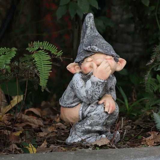 Naughty Gnome Miniature Statue