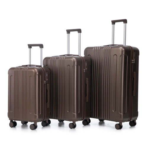 3 Pcs ABS Luggage Set w/Spinner Wheels