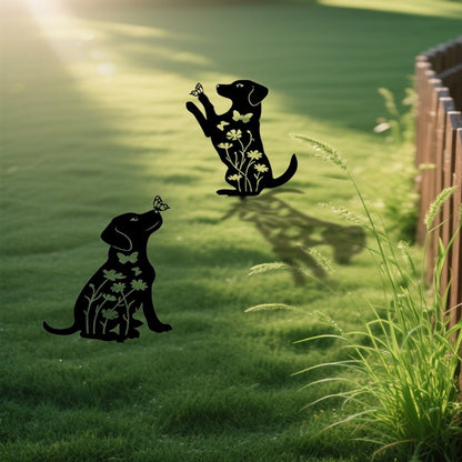 Silhouette - 2pc Adorable Puppy Garden Stakes