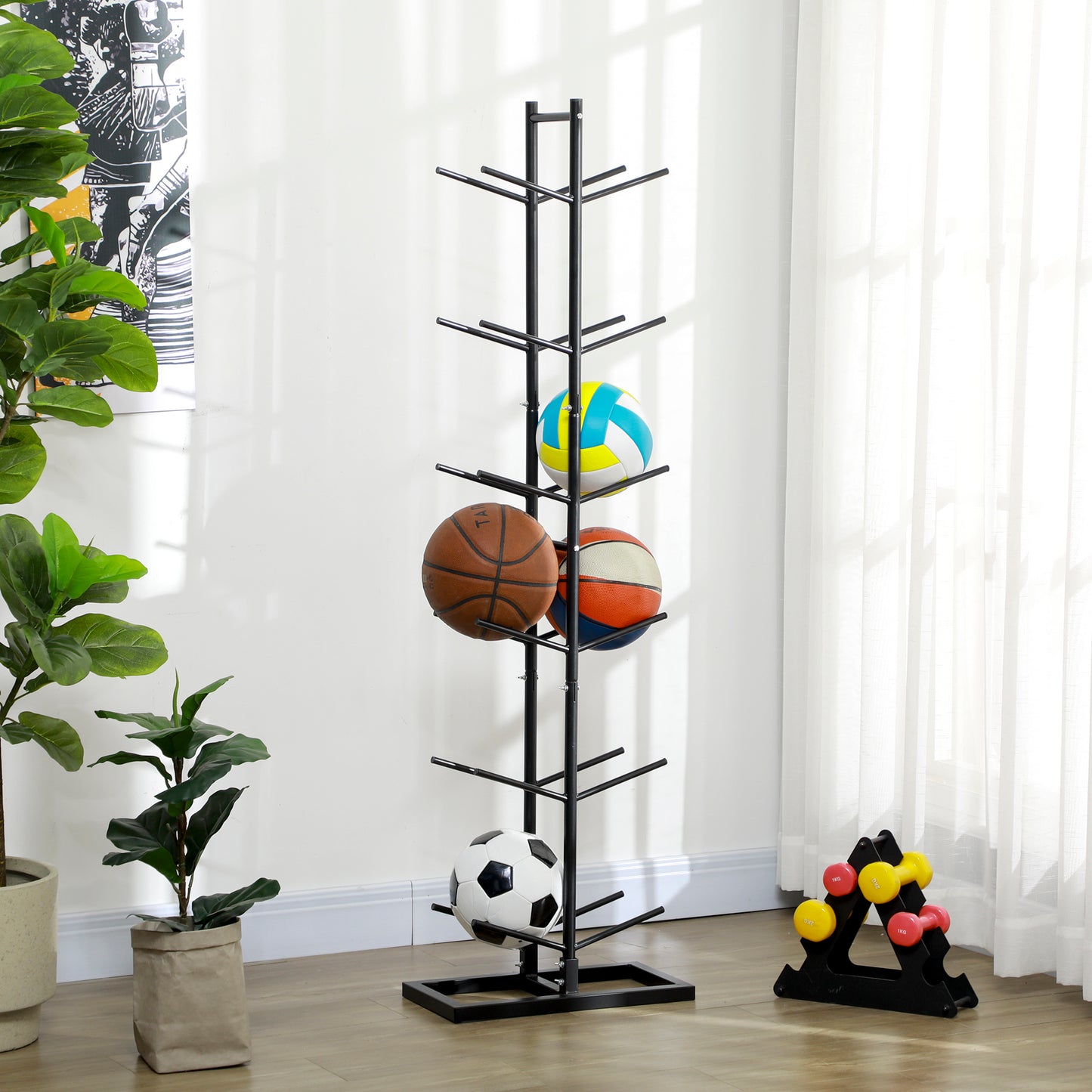 12-Ball Slim Designed Sports Rack