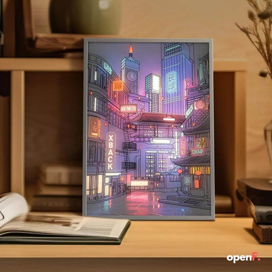 Anime Reactive LED City Night View Painting - Shop Jobie