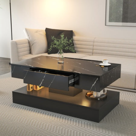 Sleek Coffee Table w/LED Lights