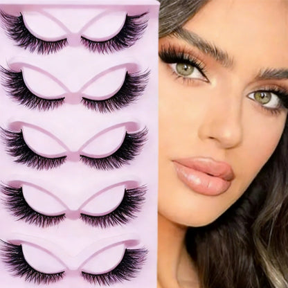 5 Pairs Faux Mink Fluffy Eyelashes