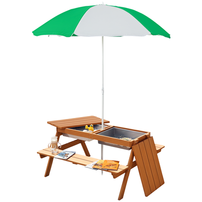 3 in 1 Kids Convertible Picnic, Sand & Water Table