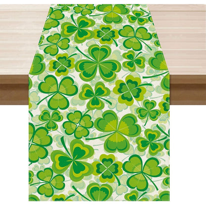 St Patrick Lucky Four-Leaf Clover Table Runners