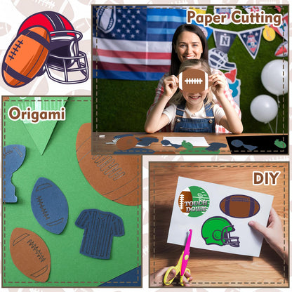 DIY Crafting - 30-Sheets Football-Inspired Cardstock
