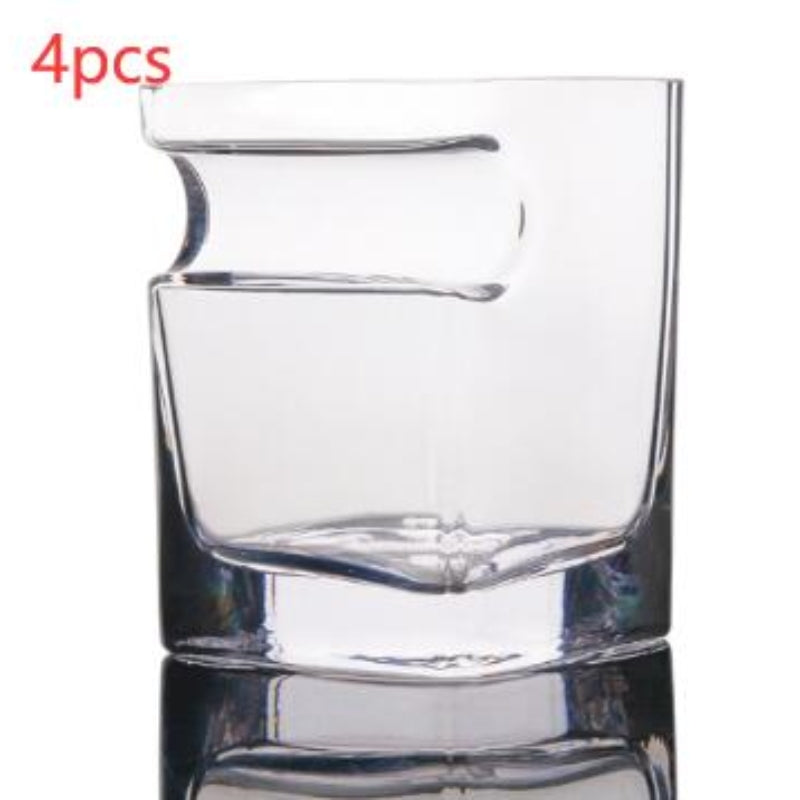 Crystal Whiskey Glass & Cigar Holder