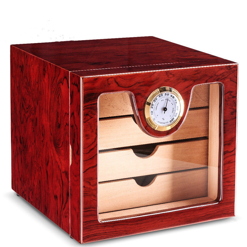 Cedar Wood Lacquer Cigar Humidor