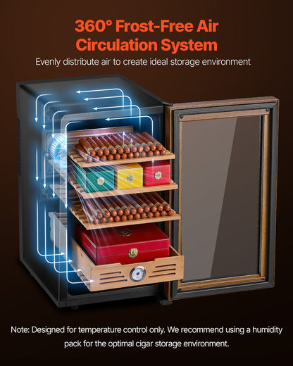 Spanish Cedar Wood Electric Humidor, 48L Cabinet