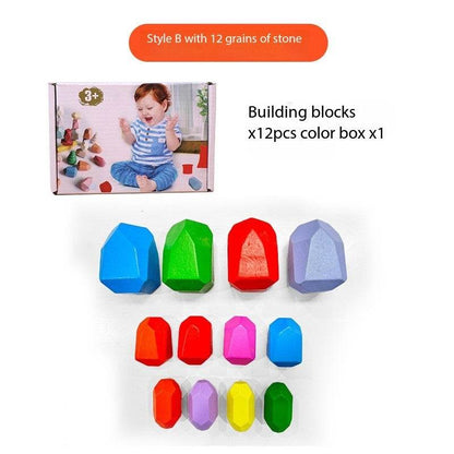 Montessori Principled Stacked Stone Wooden Blocks - Shop Jobie