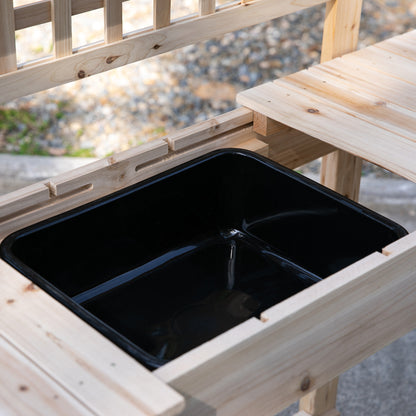 Fir Wood Garden Planting Table